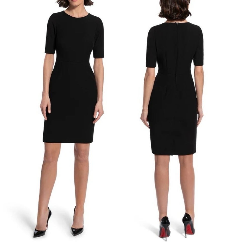Laws of Motion The Alpha Tailored Sheath Dress in Bring it On Black